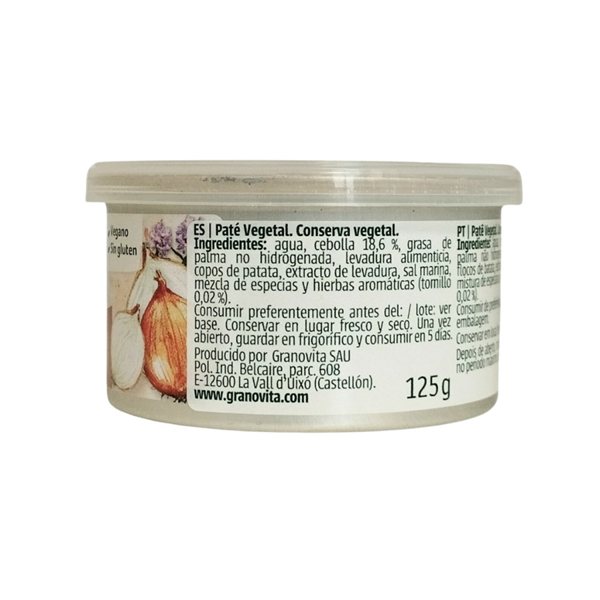Vegetarischer Aufstrich Dose 125g Granovita-izquierda