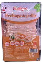 Hähnchenbrust F/Länge. Du wählst 120g.