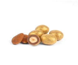 La traducción al alemán de "Peladillas Oro chocolate con leche" es "Peladillas Gold Milchschokolade".