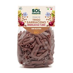 Penne trigo sarraceno, remolacha con lino BIO - Sol Natural