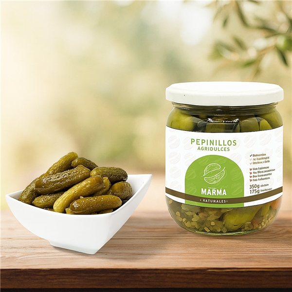 Naturale Süß-Sauer-Gurken Marma 350g - NICHT ÖKO-izquierda