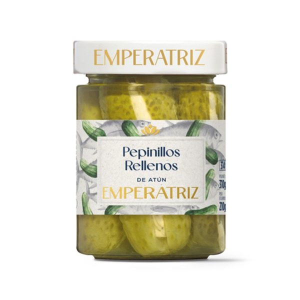 Pepinillos rellenos de Atun 314ml Emperatriz-detalle