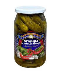 Pepinos conservado con pimiento picante 860g Tyeshchiny Retsepty