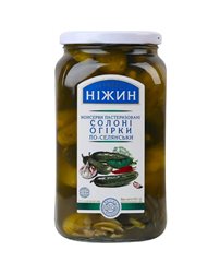 Salty Cucumbers "Po Selyanski" 920g Nizhin
