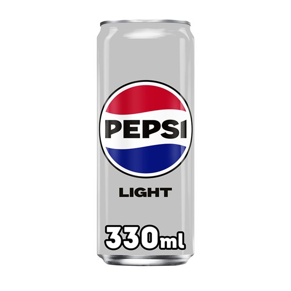 PEPSI Light Soda au cola faible en calories et en sucres, pack de 24 canettes de 330 ml, 7,92 litres au total (avec ou sans cadeau)-lateral