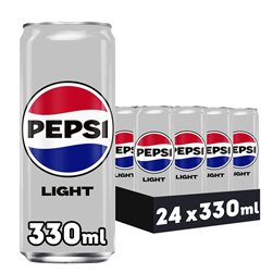 PEPSI Light Soda au cola faible en calories et en sucres, pack de 24 canettes de 330 ml, 7,92 litres au total (avec ou sans cadeau)