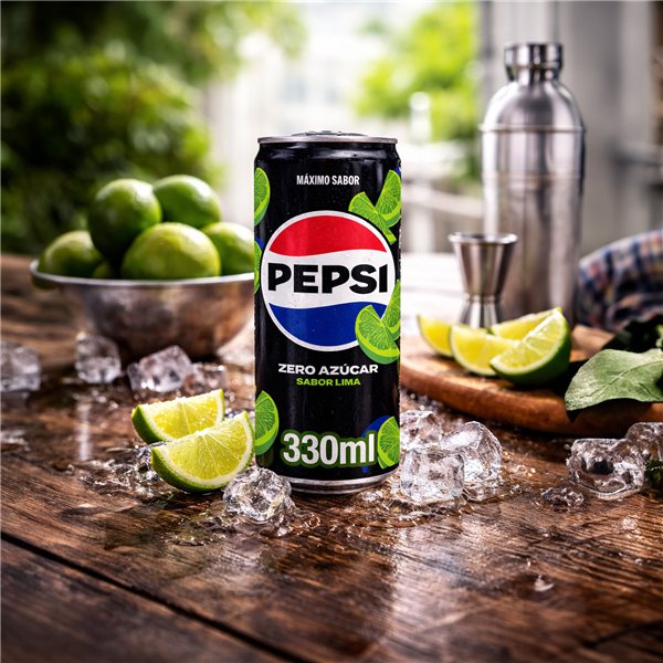PEPSI Zero Lime Cola-Getränk mit null Zucker und null Kalorien, 24er-Pack mit 330 ml Dosen, insgesamt 7,92 Liter (mit oder ohne Geschenk)-izquierda