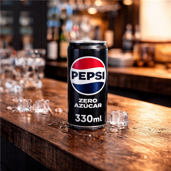 PEPSI Zero Cola-Getränk mit null Zucker und null Kalorien, Packung mit 24 Dosen à 330 ml, insgesamt 7,92 Liter (mit oder ohne Geschenk)-izquierda