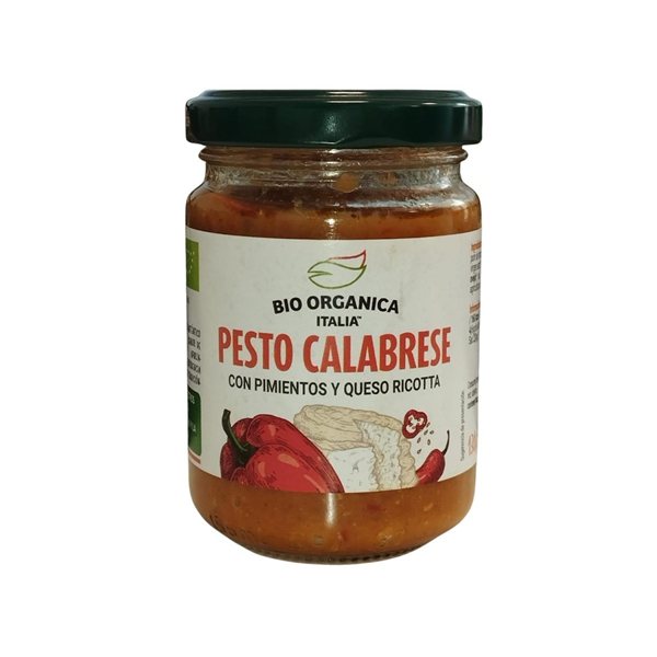 Pesto Calabrese Bio 130g Organica Italia-trasera