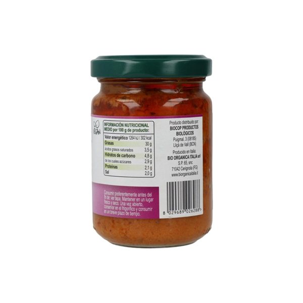 Vegan Eggplant Pesto Bio 140g Organica Italia-izquierda