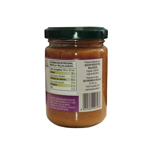 Pesto de Berenjenas vegano Bio 140g Organica Italia-lateral