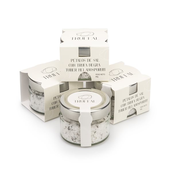 Salt petals with Black Truffle Tuber Melanosporum 65g-lateral