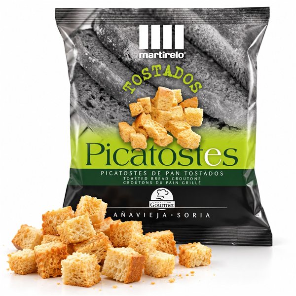 Gourmet Toasted Croutons Martirelo 75 g – Crunchy Bread from Soria-detalle
