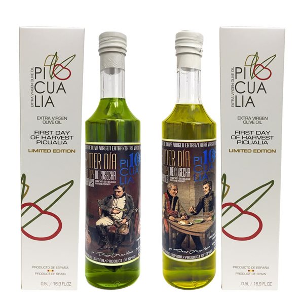 Picualia Primer Día de Cosecha Edición Limitada Picual y Arbequina-detalle