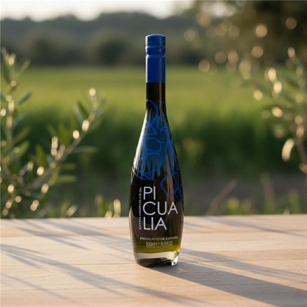 Picualia Reserva Picual Botella 500 ml-lateral