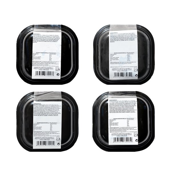 PIDE COMO EN CASA | Platos Preparados Listos para Comer | Lentejas con Calabaza, Ensaladilla de Atún, Albóndigas de Merluza en Salsa Marinera con Arroz, Pollo Strogonoff con Arroz | Pack 4 x 350 g-detalle