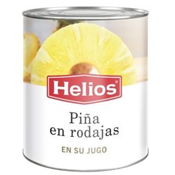 Piña en rodajas en su jugo