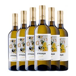Pinuaga Sauvignon Seco Vino de la Tierra de Castilla Bio — Biológico 75 cl Vegano Vino Blanco (Caja de 6 unidades)