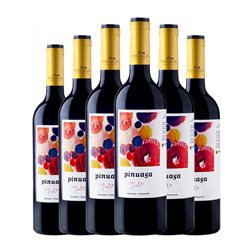 Pinuaga Seco Vino de la Tierra de Castilla Bio — Biológico 75 cl Vegano Vino Tinto (Caja de 6 unidades)