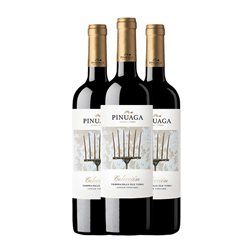 Pinuaga Tempranillo Seco Vino de la Tierra de Castilla Colección Bio — Biológico 75 cl Vegano Vino Tinto (Caja de 3 unidades)