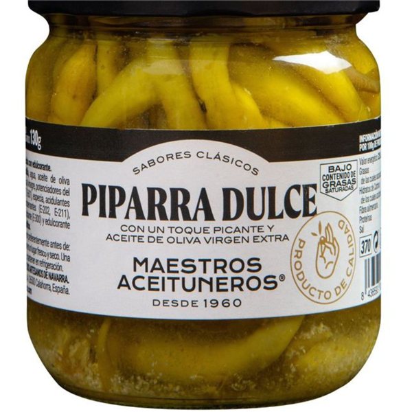 Piparra Dulce en aceite de oliva, Maestros Aceituneros-detalle