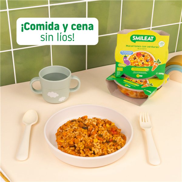 "Macaroni-Teller mit Gemüse aus dem Garten"-izquierda