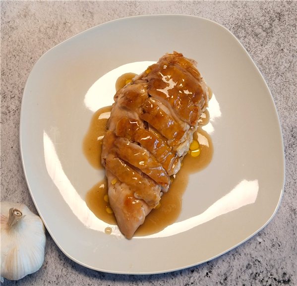 Ecológico Hühnergericht mit Knoblauch (330 g)-lateral