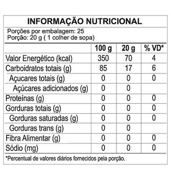 Polvilho Doce Da Terrinha 500g - Brasilianische süße Stärke-detalle