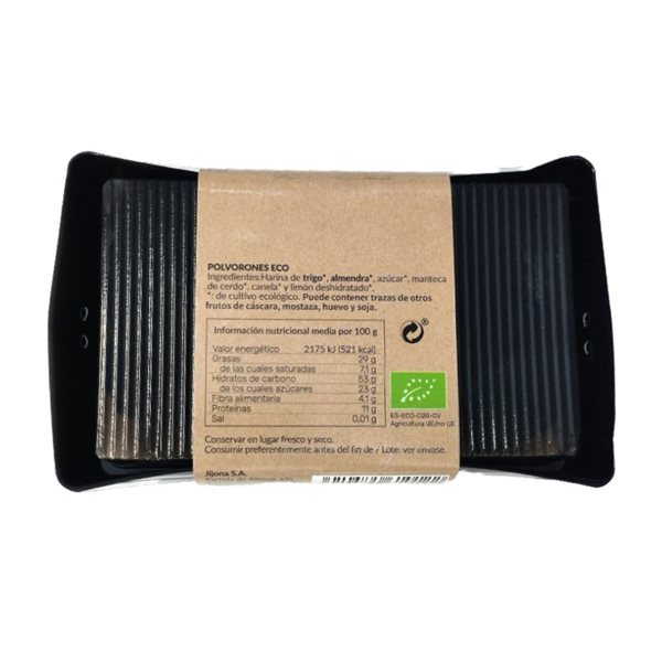 Artisanal organic Almond Polvorones 200g El Abuelo-detalle