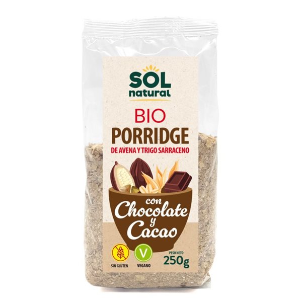 Porridge Chocolate avena-T.Sarraceno Bio 250g Sol Natural-detalle