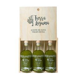 [PRE ORDER] Unfiltered Extra Virgin Olive Oil Fresh New Harvest - Picual Gift Wooden Box 3 pcs (16.65€/pc)