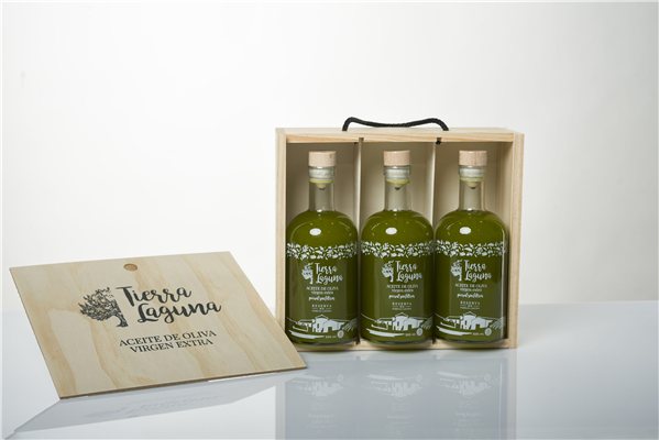 [PRÉ-RÉSERVATION] Huile d'Olive Extra Vierge Non Filtrée Fraîche Nouvelle Récolte - Picual Coffret Cadeau en Bois 3 unités (16,65€/unité)-trasera
