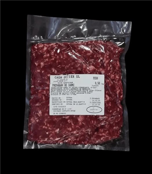 Préparation de viande hachée-detalle