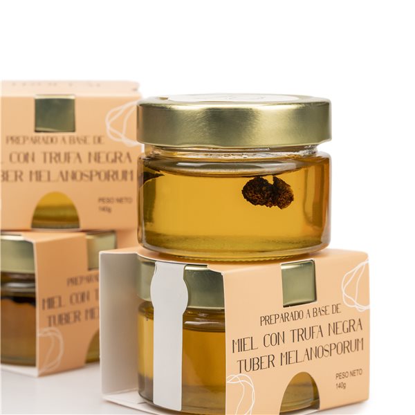 Préparation de Miel d'Acacia à la Truffe Noire Tuber Melanosporum 140g-lateral