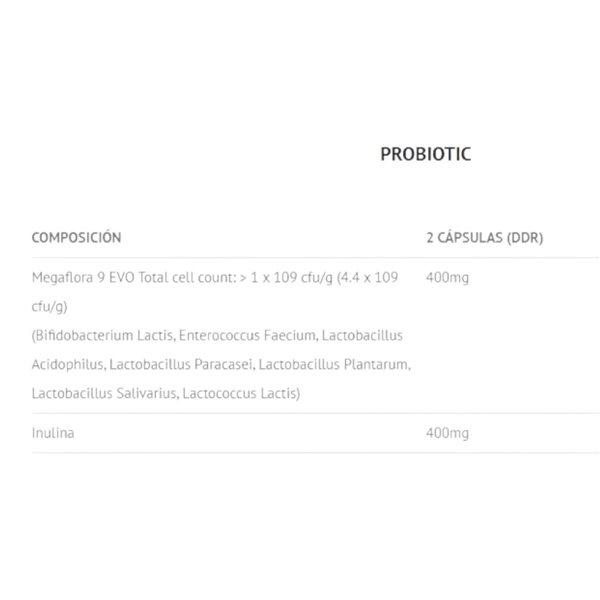 Probiotic Megaflora9® 60 Caps-detalle