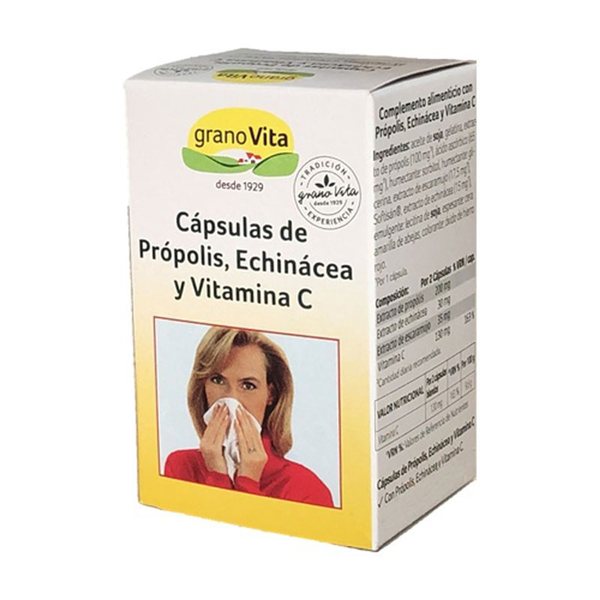 Protection contre le froid Propolis, Échinacée et Vitamine C 75 caps Granovita-detalle