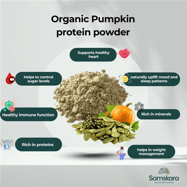 Organic Pumpkin Protein - 500g-trasera