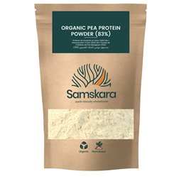 Bio-Erbsenprotein Regular | 80 % pflanzliches Protein | Ideal für Shakes, Backwaren und Mischungen | Samskara 1 kg