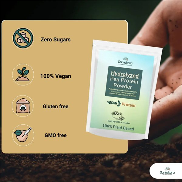 Proteína de Guisante Ultra Hidrolizada - 500g-izquierda