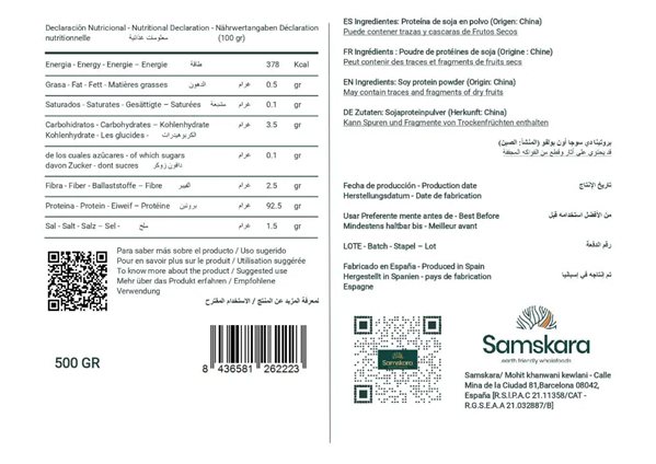 Organic Soy Protein - 500g-detalle