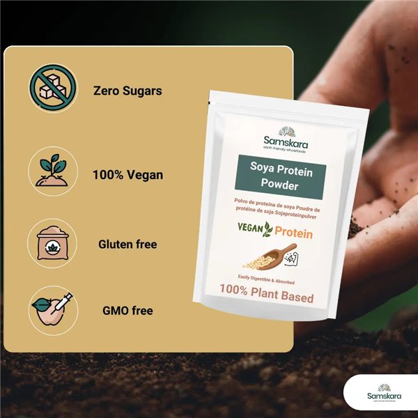 Organic Soy Protein - 500g-trasera