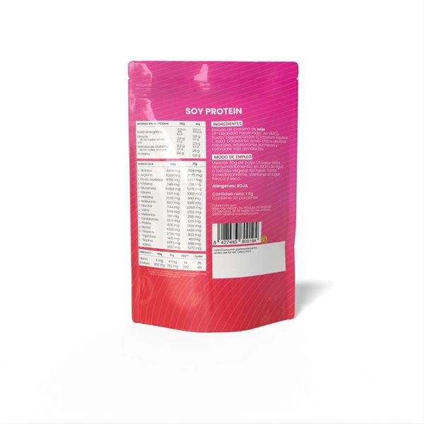 Isolated soy protein Strawberry Doypack 1Kg Sotya-trasera