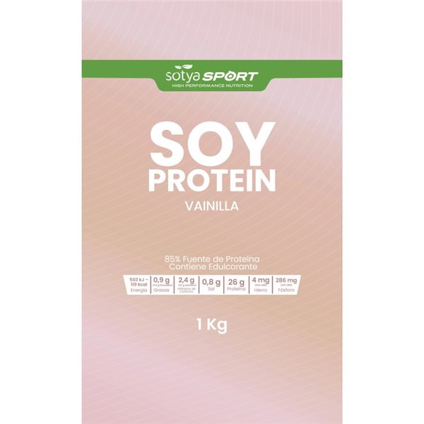 Proteina de soja isolada Vainilla Doypack 1Kg Sotya SPORT-trasera