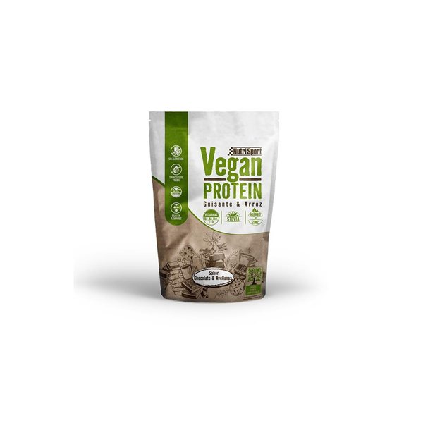 Proteina Vegana Chocolate y avellanas 468g NutriSport-detalle