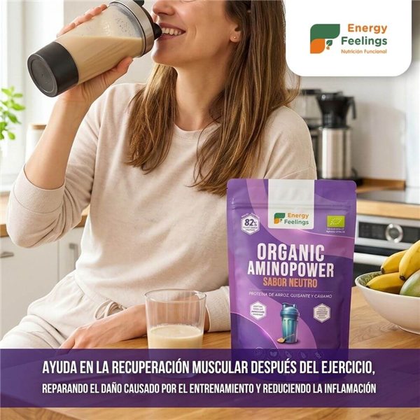 Proteína vegetal BIO Aminopower 82% Neutro - 500g-lateral