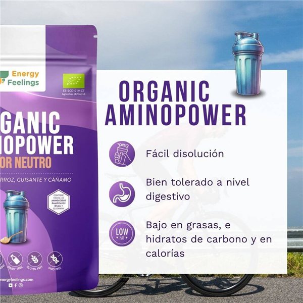 Proteína vegetal BIO Aminopower 82% Neutro - 500g-trasera