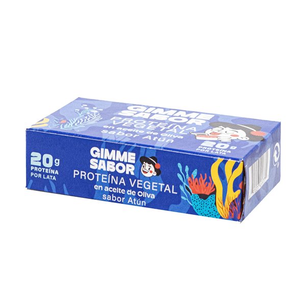 Pflanzliches Protein mit Thunfischgeschmack in Olivenöl, 20g Protein pro Dose und ohne Allergene (Packung à 3)-izquierda