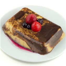 Sugar-free chocolate pumpkin pudding with sweeteners.