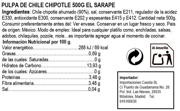 Chipotle Pepper Pulp 500g-detalle