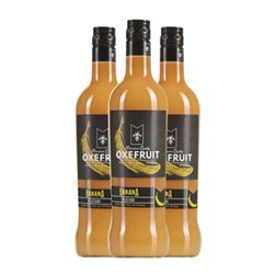 Puré de Frutas para Cóctel Oxefruit 70 cl Sin Gluten, Sin Lactosa, Vegano Banana (Caja de 3 unidades)